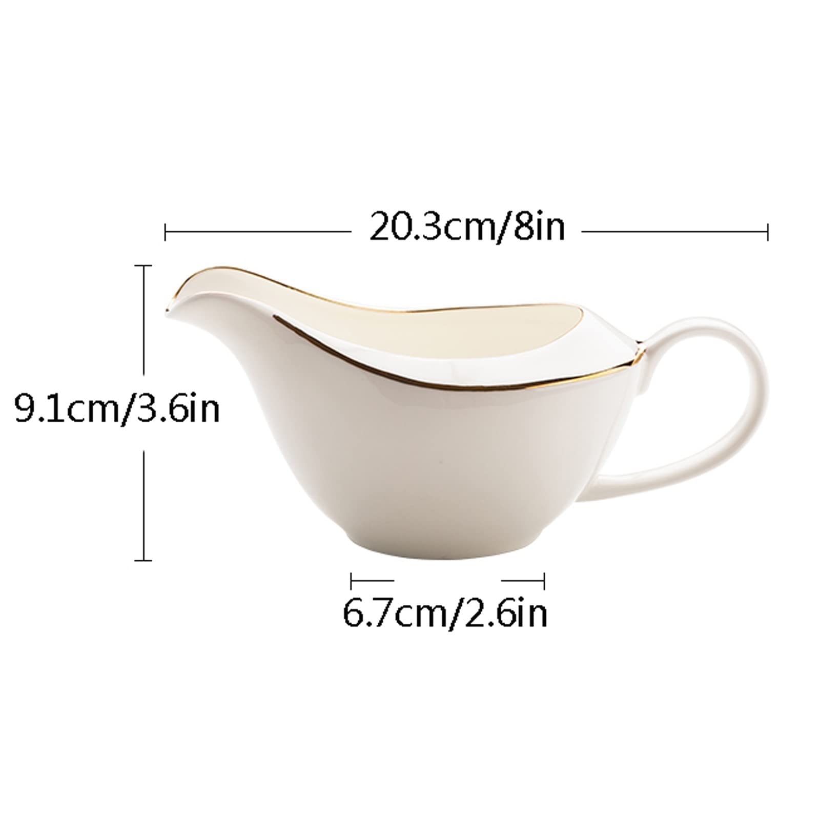 ERoomQ Saucer Ceramic Gravy Boat Porcelain Sauce Boat Ketchup Black Pepper Sauce Seasoning Rack White Dish