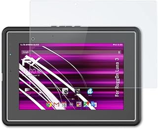 atFoliX Plastic Glass Protective Film compatible with RuggOn Luna 3 Glass Protector, 9H Hybrid-Glass FX Glass Screen Protector of plastic