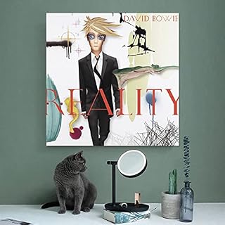 David Bowie Couverture d’album réalité 1 toile Poster Décoration de chambre à coucher Paysage sport Bureau Décor Cadeau 70 × 70 cm - Les Beatles, Paul McCartney, John Lennon, RIngo Starr, George Harrison David Bowie Couverture d'album réalité 1 toile Poster Décoration de chambre à coucher Paysage sport Bureau Décor Cadeau 70 × 70 cm – Image 3