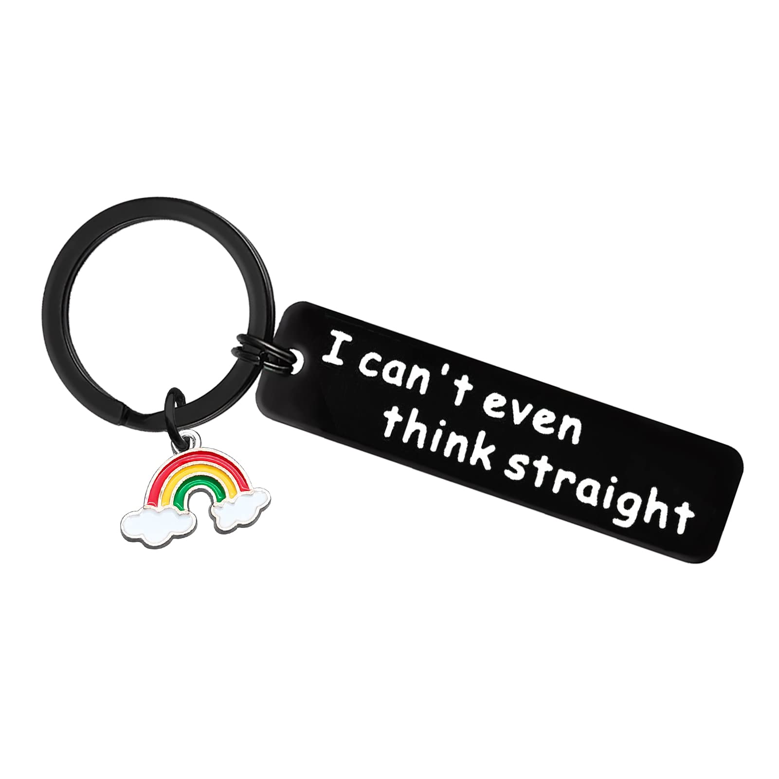 Xiahuyu Funny Gay Keychain Gay Pride Gifts I Can't Even Think Straight Keychain LGBT Gift Lesbian Gift Anniversary Valentines Day Christmas Birthday