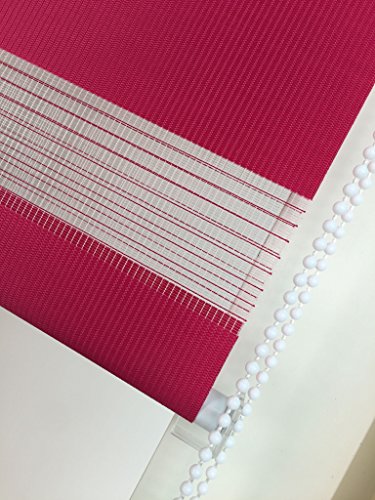 Doppelrollo Duo Rollo Jalousie Seitenzug Rollo Kettenzugrollo von Mass-Gardinen-Shop, Klemmfix ohne Bohren mit Klemmträger 75x150cm (Fuchsia) - 9