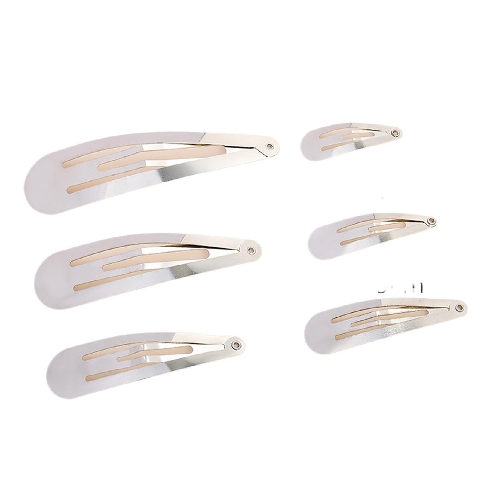 Base Per Fermaglio Capelli 100 pezzi 4 cm 5 6 7 8 fermagli for capelli a forma di goccia d'acqua, forcine for, accessori for fai da te, copricapi(Silver,8cm)