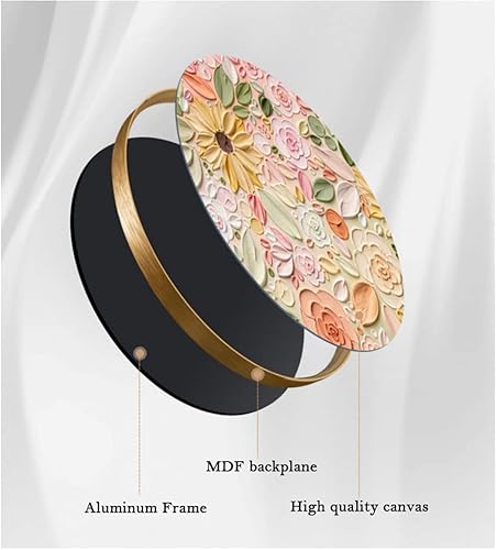 Miniatura 3 de AOKLEY Reloj de pared Cuadro Decorativo Abstracto Flor Reloj de Pared Nórdico Moderno Decoración de Pared Reloj de Arte para Sala de Estar Cocina