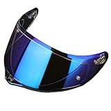 バイクヘルメットシールド オフロードヘルメットシールド ヘルメットテール 厚くなったシールド SOMAN-955用シールド JIEKAI-902用スモークシールド HD HD強化リアテールディフレクター ブラック、ゴールド、シルバー... (透明REVOブルー)