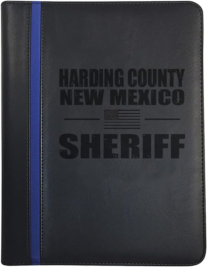 New Mexico Guadalupe County All Counties Deputy Sheriff Padfolio Notepad Holder - Thin Blue Line Portfolio with Deputy Sheriff Prayer Print & 3 Police Laptop Stickers and a Police Car Magnet