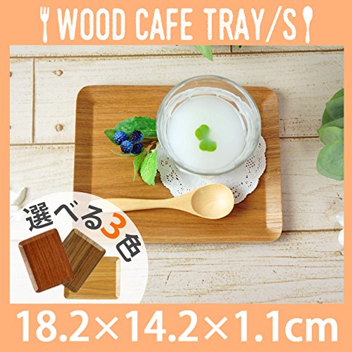 Amazon｜【選べる3色】18cm×14cm 木製 木 長角 トレー トレイ S