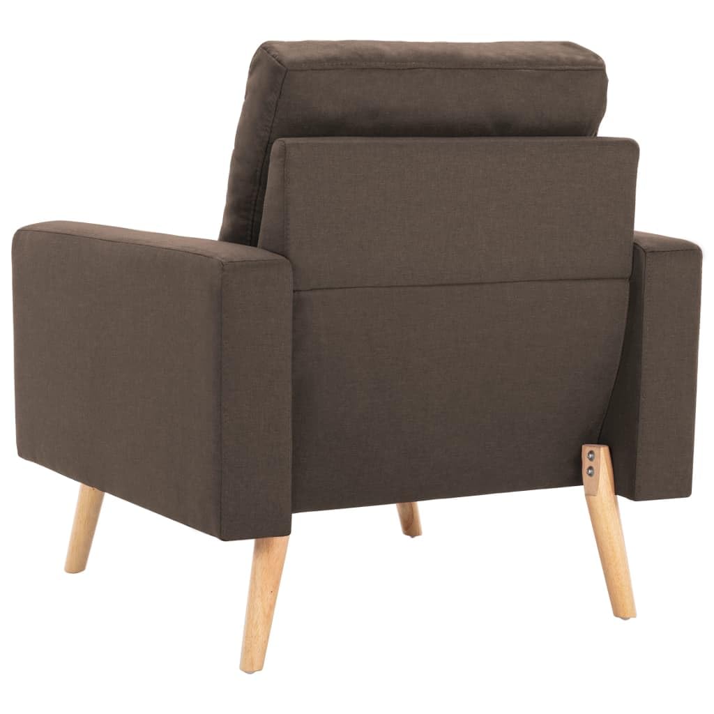 vidaXL Divani Set 2pz Divanetti Sofà Ottomane Canapè Poltrone Dormeuse Arredo Salotto Sedute Seggiole Soggiorno Mobili in Tessuto Marrone