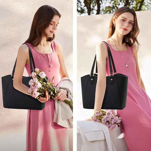 Image of CHICAROUSAL Tote Handbags Purses for Women PU Leather Womens Shoulder Bag | Large Tote Bag for Women, Shoulder Purse, Vegan Leather Purses for Women, Women's Handbags