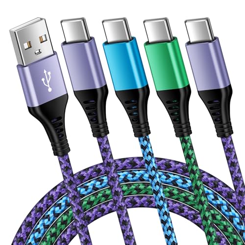 USB C Charger Cable, 4 Pack 6FT+3FT+2FT+1FT Type C Charger C