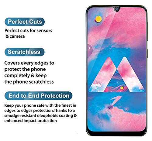 Image of Screen Protector for Samsung Galaxy A20 / A30 / A30S / A50 / A50S Black Tempered Glass Edge-to-Edge 6D Screen Guard With Installation Kit