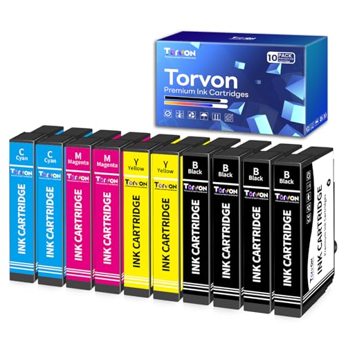Torvon 405XL Cartuchos de Tinta Compatible para Epson 405XL Multipack para Workforce Pro WF-3820 WF-3825 WF-4820 WF-4825 Workforce WF-7310 WF-7830 WF-7835 WF-7840 (10 Paquetes)