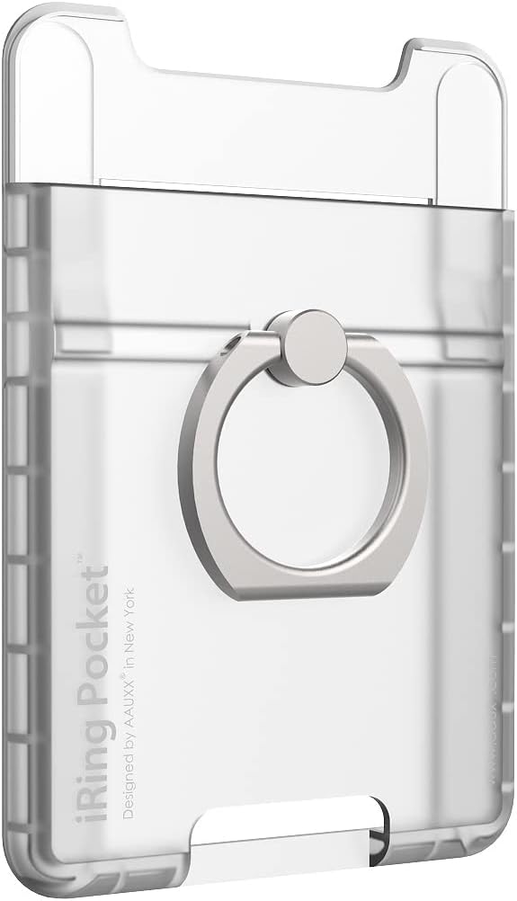 Oaks iRing Pocket 2 UMS-IR03PKTP2 Eyeling Pocket 2, Smartphone Drop Prevention, Safety Grip & Portable Stand, Clear
