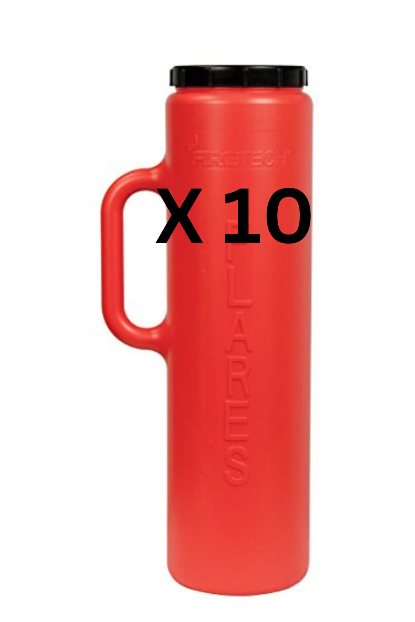 30 Minute Safety Flare Storage Containers, 10 Pack, Red