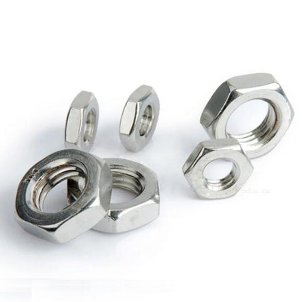 SS304 Stainless Steel Select Size M4 - M16 Thin Hex Nuts Left Hand Thread (50,M14 x 1.25mm)