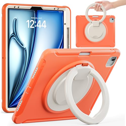 Coque robuste iPad Air 13 orange antichoc pour eviter les rayures et bris de vitre de l'ecran