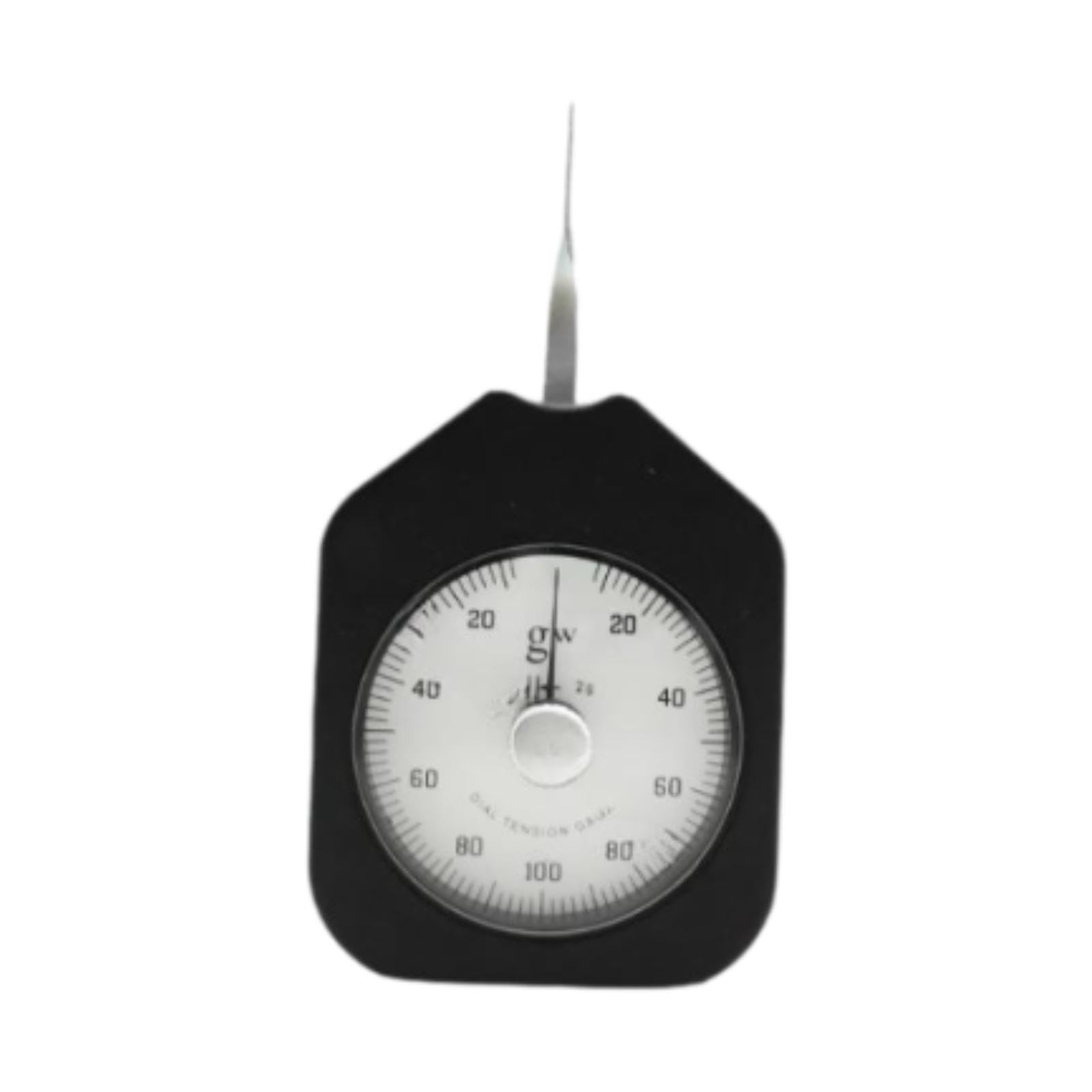 Qianly Medidor de Tensión de Doble Aguja Instrumento de Medición Portátil con Dial Analógico y Función de Retención de Adecuado para Laboratorio, 100 Gramos