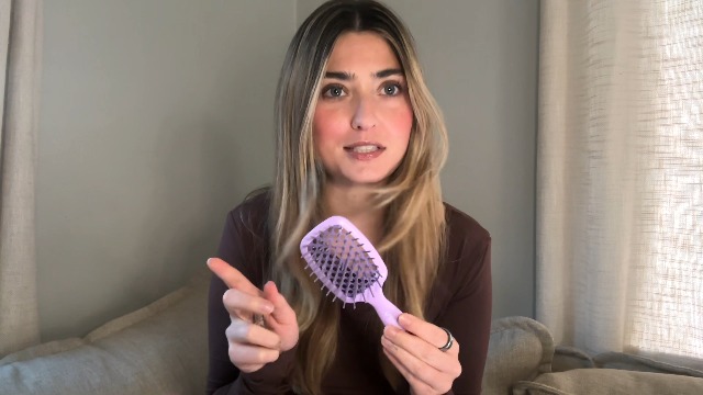 Image of FHI Heat UNbrush Mini Detangler Brush for Pain-Free Brushing on All Wet or Dry Hair Types - Durable Duoflex Anti-Static Bristles, Lightweight Handle, Vented Mini Hair Brush