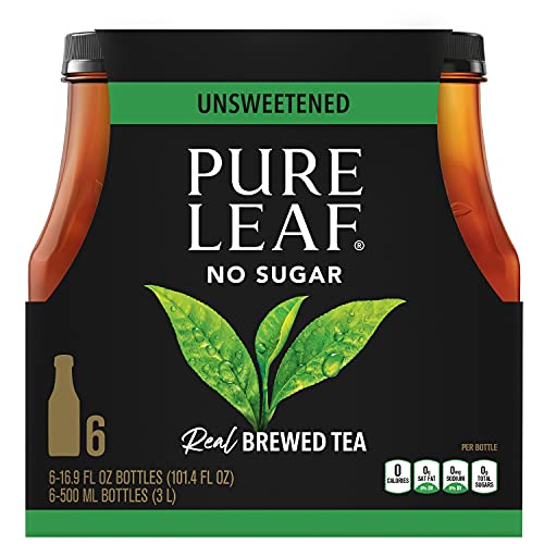 Pure Leaf Unsweetened Tea, 16.9 Fl Oz (Pack of 6)