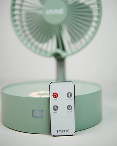 Miniatura 7 de Ventilador portátil y difusor de aceites esenciales  Ventilador plegable de pie o escritorio con luz nocturna difusor de aire humidificador  24