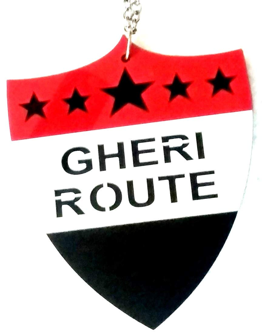 GXYSGXYS Double Side GHERI Route for Rear View Mirror Interior Car Hanging (Pack of 1)