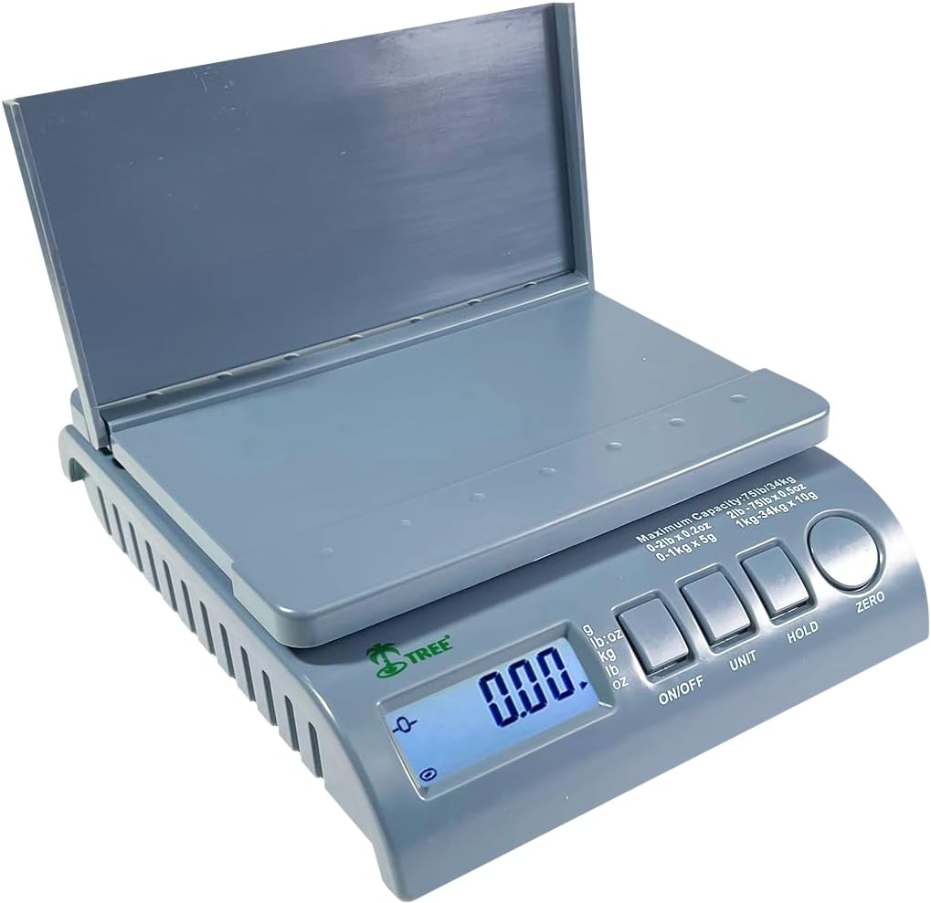 Tree SPS 75 Postal Scale with the weighing platform lifted to show the base