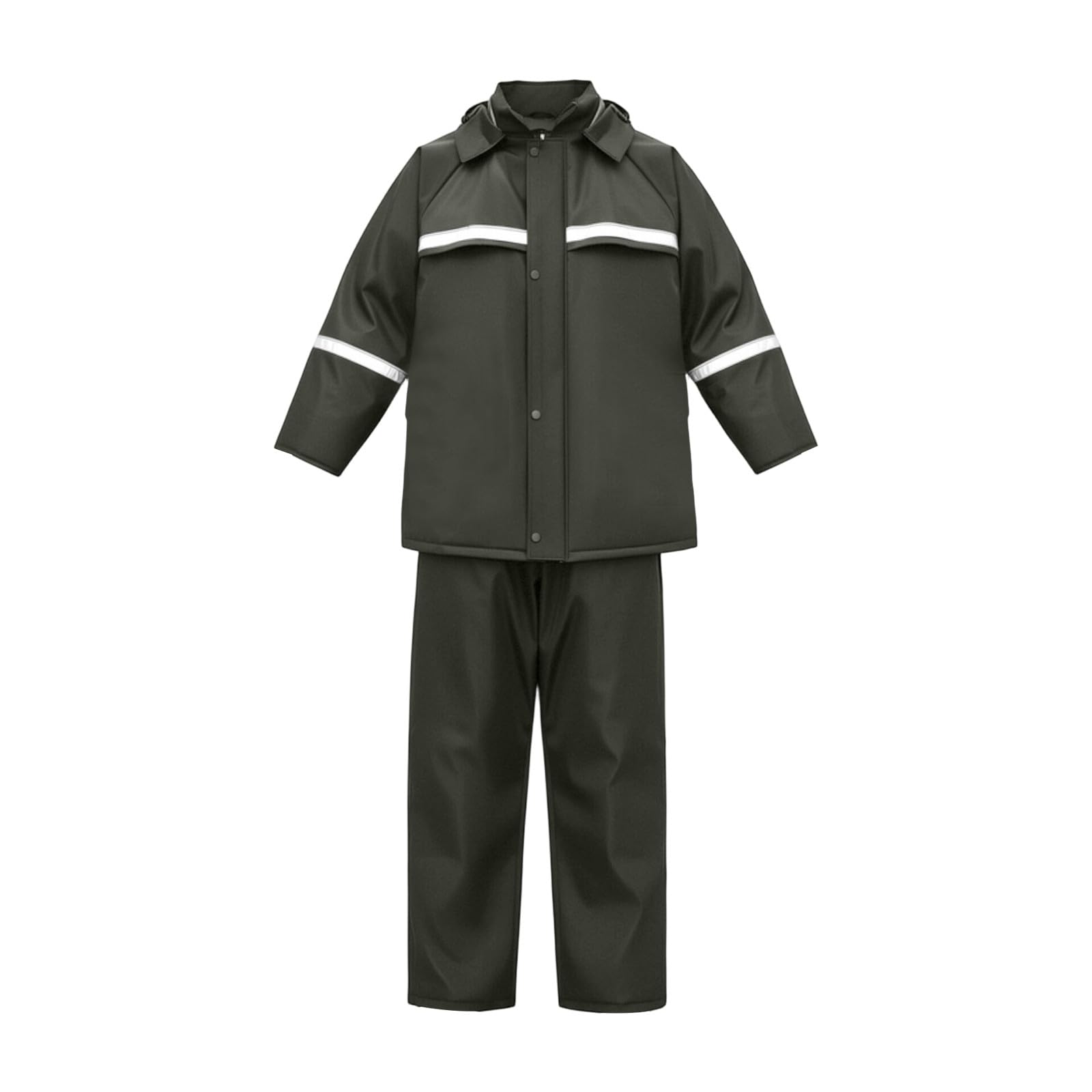 Giacca da moto da uomo, impermeabile, traspirante, con cappuccio, 2 pezzi, tuta da pioggia divisa, giacca con cappuccio e pantaloni, 2 pezzi, riflettente, completo