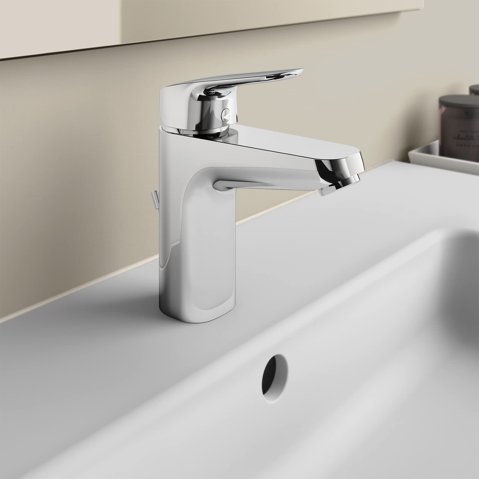 Ideal Standard - Ceraflex Miscelatore Monocomando lavabo con bocca di erogazione fissa h 95mm, Cromato