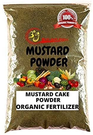 QURA Bum Bum Bhole Organic Mustard Oil Cake Powder Fertilizer Manure for Plants Growth & Plant Nutrient (900 Gm)
