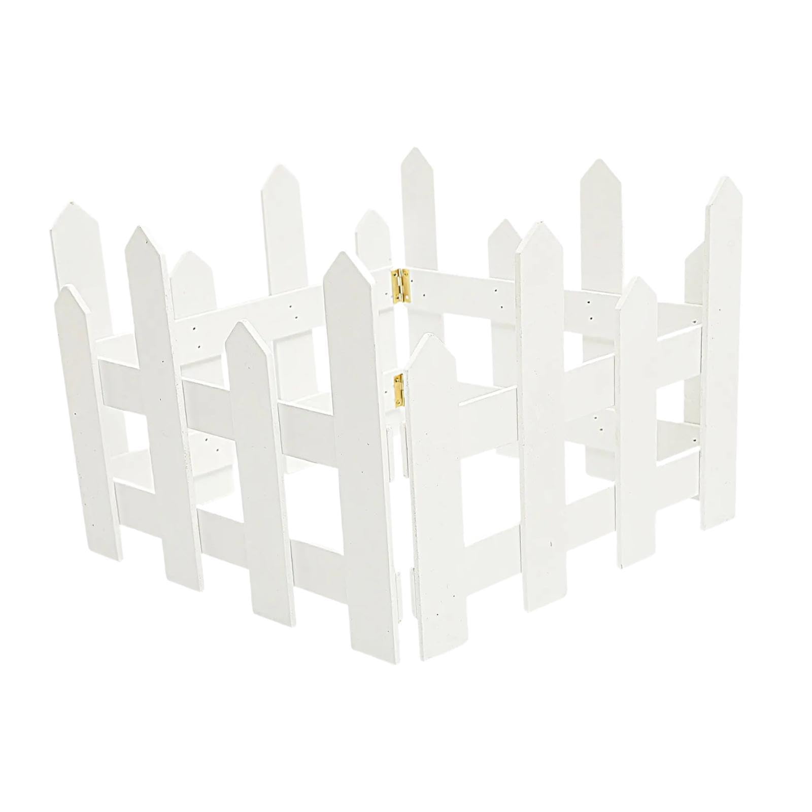 4X Christmas Tree Fences Sturdy Garden Picket Fences for Pets Family Holiday White-image-49