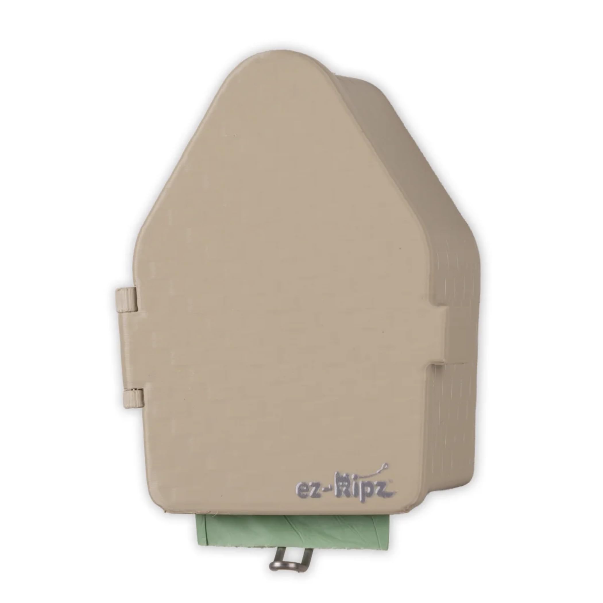 Indoor/Outdoor Dog Poop Bag Dispenser Wall Mount (Khaki), Includes 3 Sample Rolls of Waste Bags, Easy Setup Dog Poop Station
