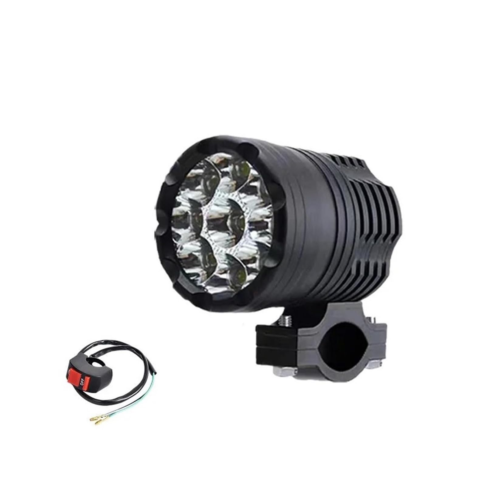 Reflektor motocyklowe Uniwersalne Reflektory Motocyklowe 12-80 V Wysokie/niskie/stroboskopowe Pomocnicze Dalekiego Zasięgu Przeciwmgielne(1PCS only Lamp)