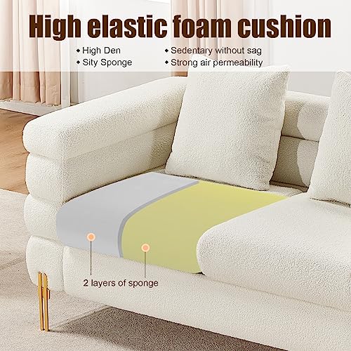image for AMERLIFE Sofa, 3 Piece Set 85 inch Oversized Sofa- Comfy Sofa Couch, 3