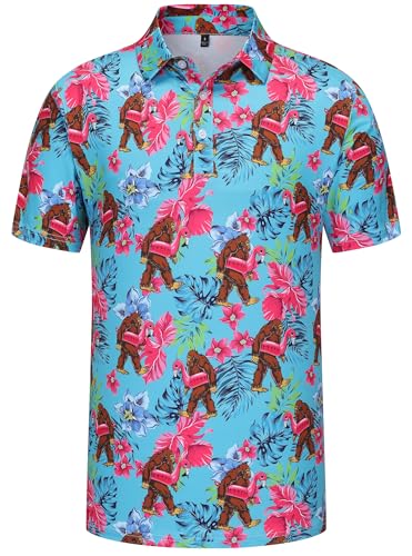 Camiseta Polo de golf para hombre, divertida, de rendimiento, absorbe humedad, secado rápido, manga corta atlética miniatura 3