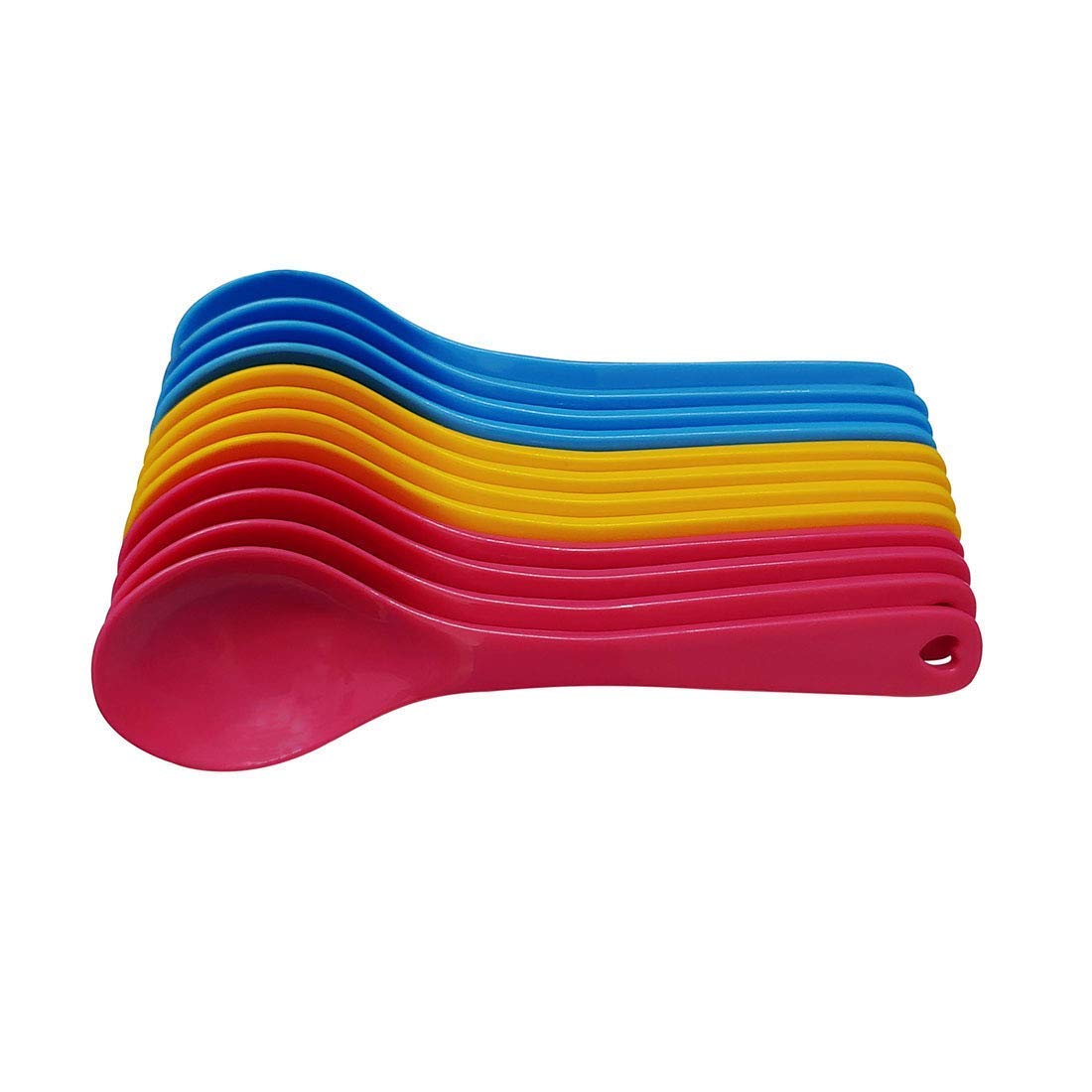 sba prime Spoon Set of 12 Random Color Available As Per Food Grade for Baby Feeding(Multicolored) 2
