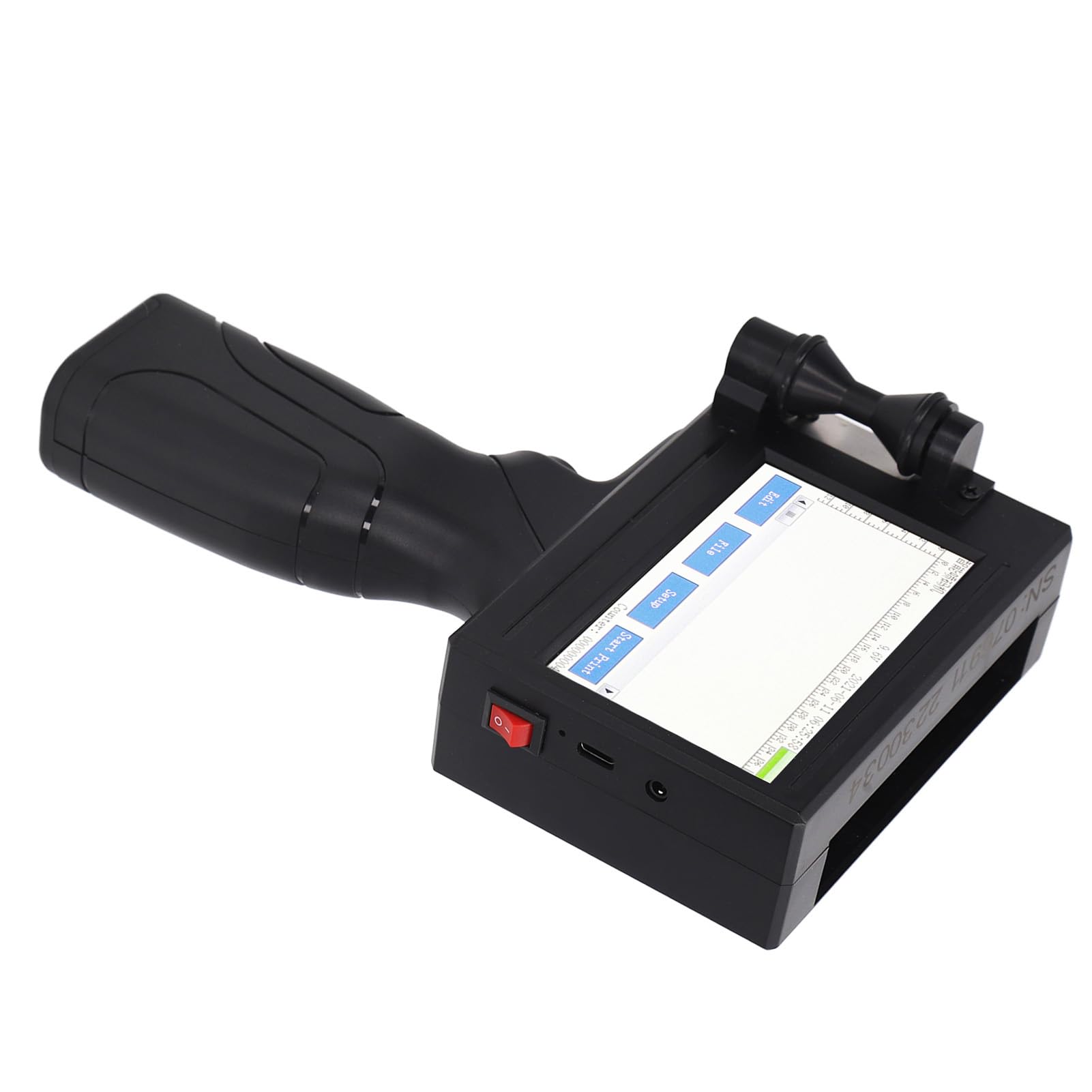 Pistola per Stampante a Getto D'inchiostro Portatile, Stampante Portatile con Touch Screen 4,3 Pollici, Stampante a Getto D'inchiostro Mobile per Stampare su Qualsiasi Cosa