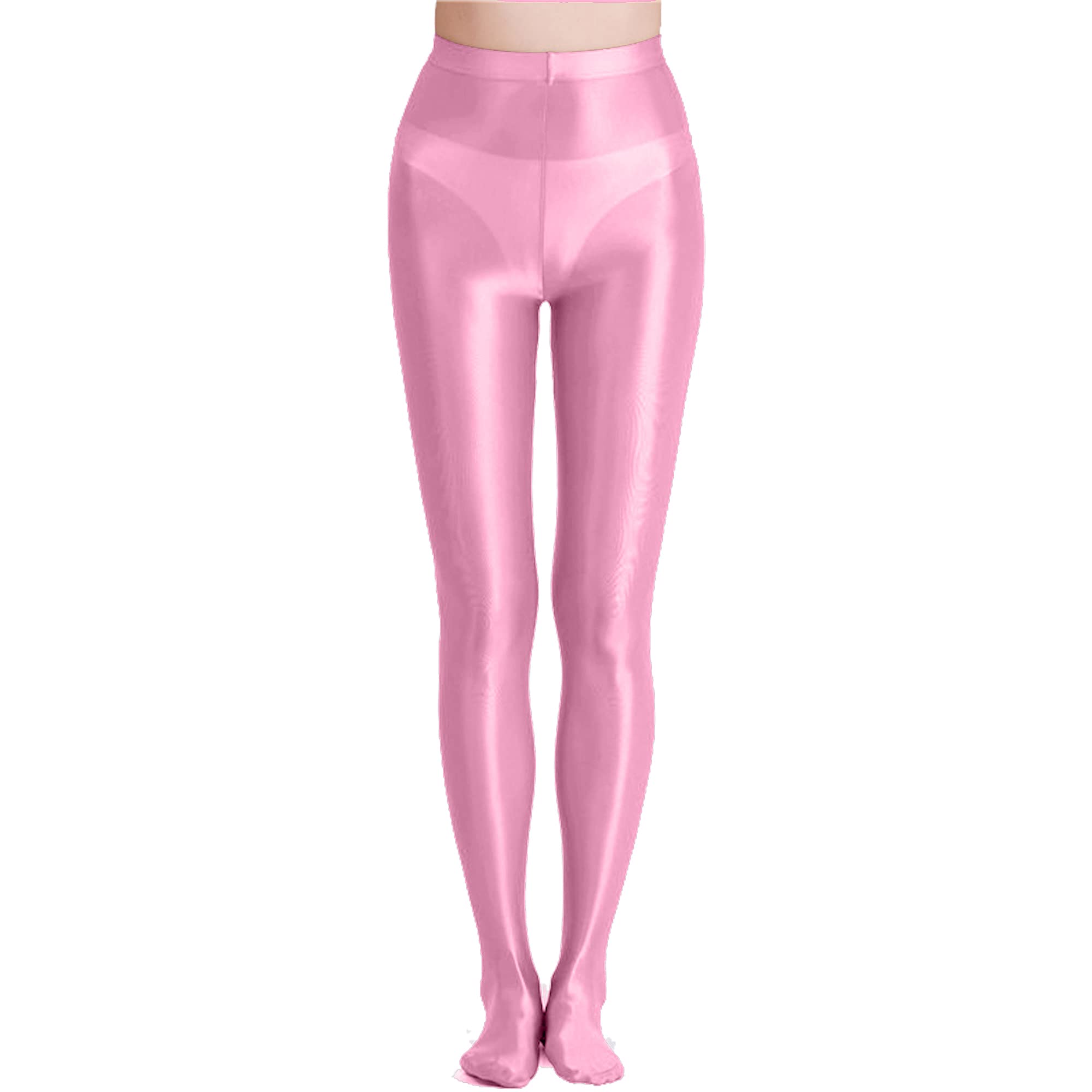 cloudmall Women Sexy Semi Opaque Pantyhose Running Tights Yoga Leggings Oil Shiny Stocking