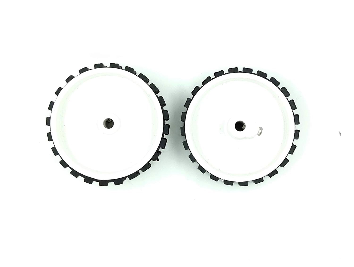 Gear Motor Wheel Pack of 2 – 70mm Diameter 20mm Width Durable Plastic Smart Car Robot Wheels with 6.1mm Shaft Hole Compatible with UNO Rduino Motor Drive Projects Educational Kits-image-33