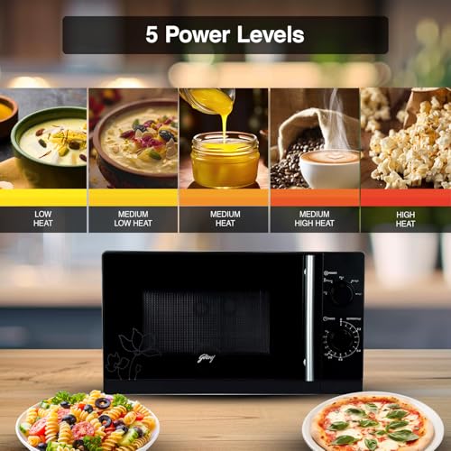 Image of Godrej 20 L 5 Years Comprehensive Warranty Multi Distribution System for Even and Faster Cooking, Solo Microwave Oven With 5 Power Levels (GMX 20SA2, Black)