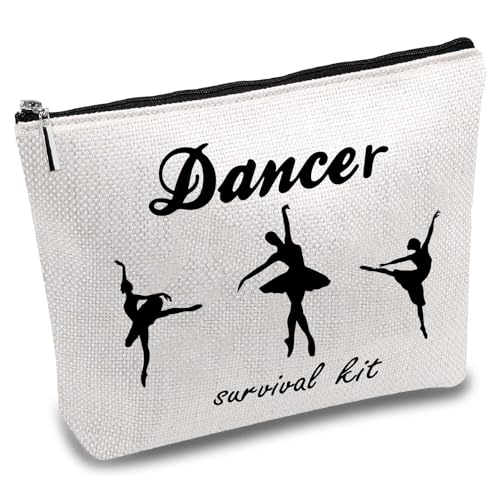 CREATCABIN Borsa per Trucco Ballerina Borsa per Cosmetici In Tela Astuccio Multiuso per Penne con Cerniera Borsa Da Viaggio per Articoli Da Toeletta Custodia Astuccio Kit di Sopravvivenza 25x18cm