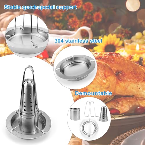 Hähnchenbräter 1 Stück Hähnchenhalter Grill Hähnchengrill aus Edelstahl Geflügelbräter für Backofen Oder Grill Grill Zubehör Hähnchenbräter