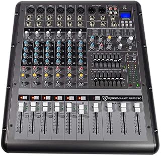 Rockville RPM870 8-Channel 6000w Powered Mixer, USB, Effects For Church/School