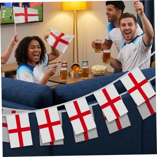 Banderines de fútbol de Inglaterra y juego de banderas para el día del juego 3