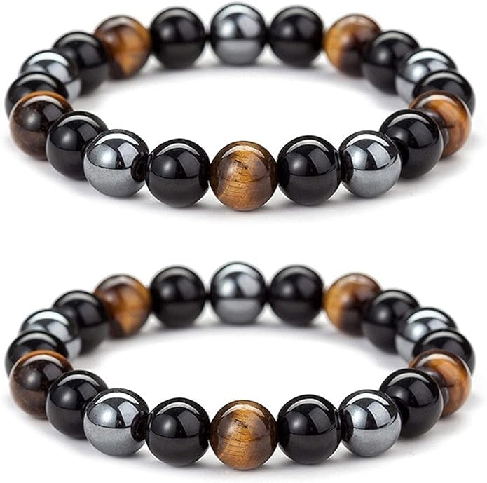 2 Pcs Protection Bracelet 8Mm Tiger Eye Hematite Stone Black Obsidian Essential Oil Diffuser Bracelets Stress Relief And Anxietysone,For Negativity Evil Eye Spirit Protection For Unisex Adult (B0CPP6G482) Amazon Price History, Amazon Price Tracker