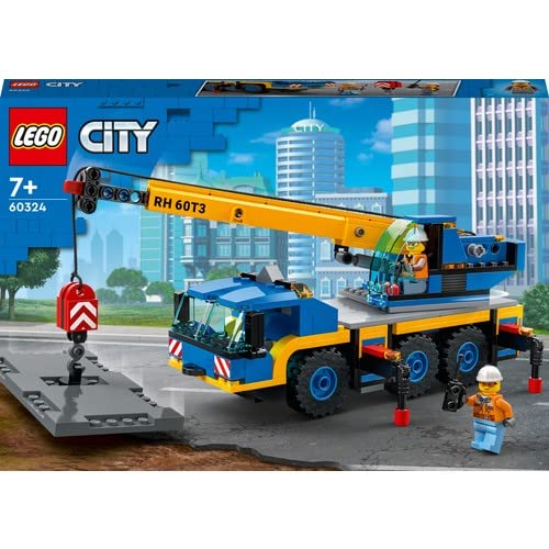 City Great Vehicles Gru Mobile, Camion Giocattolo per Bambini, Bambine, Ragazzi e Ragazze da 7 Anni in su, Veicoli da Cantiere, Giochi Creativi, Idee Regalo Introduzione all'Ingegneria 60324 - Lego - Immagine 1