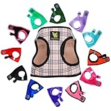 Beige Step In Dog Harness: Specially Crafted for Tiny, Small, and Medium Breed Dogs and Puppies. EcoBark specializes in Small and Tiny harnesses, therefore our sizes only fit dogs from Teacup Breeds to Medium Breeds. Our Halter is Escape-proof Only w...