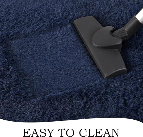 Image of Present Carpet for Room, Shaggy Rugs Fluffy Carpets, Indoor Modern Plush Area Rugs for Living Room Bedroom Kids Room, ETC Blue 6x9 feet