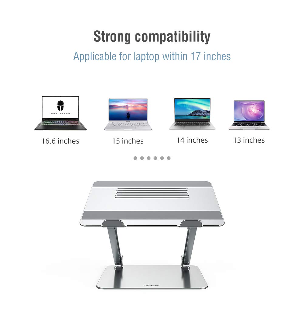 Nillkin Supporto per Laptop, Portatile Regolabile in Alluminio Supporto per Laptop, Supporto per Notebook con Design Ergonomico per 11-17 Pollici Notebook, MacBook PRO, Air, Lenovo, Tablet e Laptop