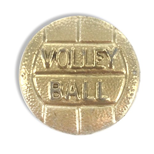 Image of SHOP AWARDS AND GIFTS Volleyball Sports Team Metal Lapel Pin, Bulk Pack of 20, Poly Bagged, 7 /8 Inch