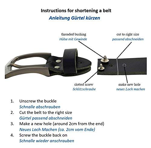 Fa.Volmer Marrone Cintura 100% pelle di bufalo, 38...