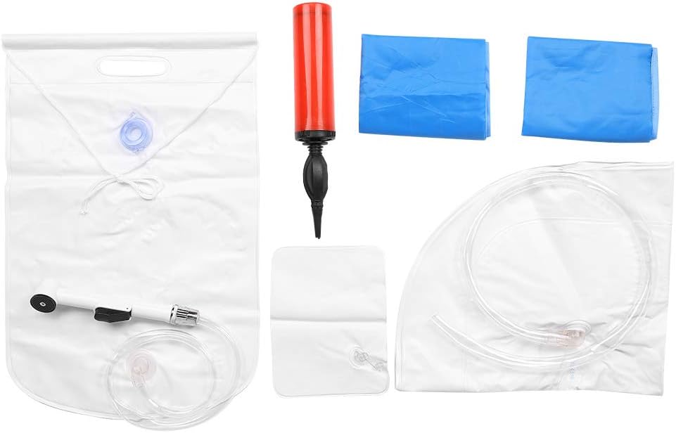 Elderly Bedridden Patient Care, Inflatable Hair Washing Basin,PVC Shampoo Tray Portable Home Use Adjustable Nursing Aid Comfortable Safe Design (Medium Size washbasin)